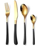 OriGlam Silverware Set, Flatware Cutlery Set, Stainless Steel Kitchen Utensils Set Tableware, Cut...
