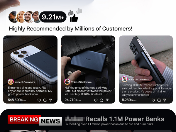 Choose TORRAS. Charge Safe, Always. Tesla-grade cells, 500+ cycles, full charge in 2h