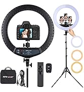 21 inch LED Ring Light with Tripod Stand, Large Selfie Ring Light with Touch Panel for YouTube Vl...