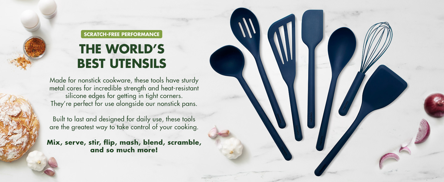 GreenPan, Ceramic Nonstick, PFAS-Free, Non-Toxic, Utensils, Accessories