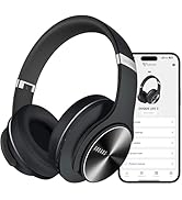 DOQAUS Bluetooth Headphones Over Ear, 90H Playtime Wireless Headphones with App Control, 9 EQ, De...
