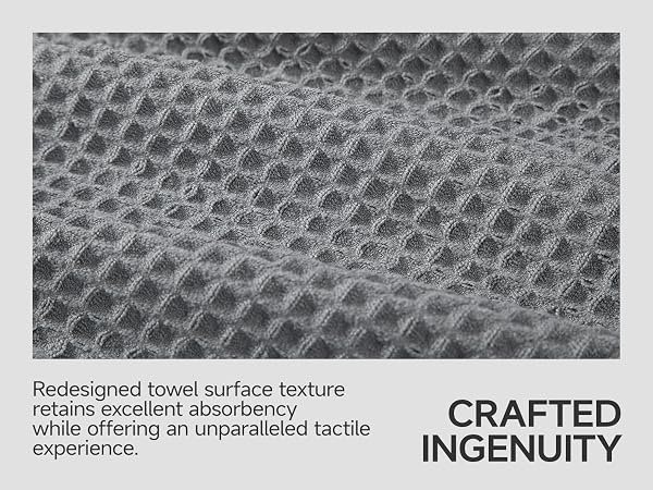 waffle wave bath towels