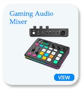 Yinker Gaming Audio Mixer, RGB Audio Interface with 48V Phantom Power, Bluetooth, Voice Changer, ...