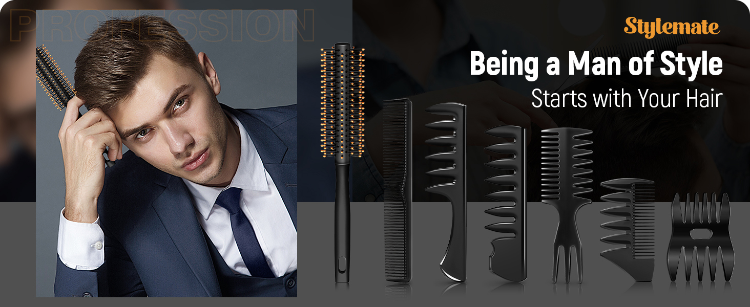 Stylemate hair combs set for men