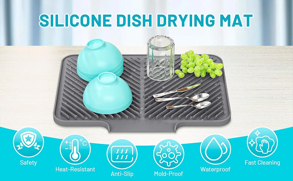 SILICONE DISH DRYING MAT