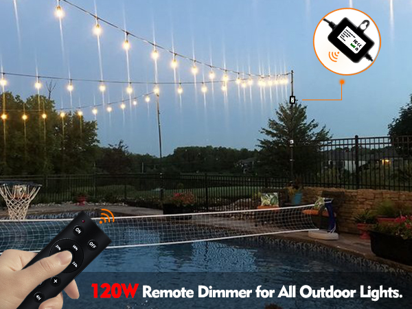 remote control dimmer for string lights outside