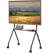 ECOTINY Easel Rolling TV Stand for 49-80 Inch TV Screen up to 110 LBS, Portable TV Stand with Whe...