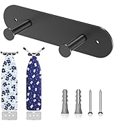 Ironing Board Holder Wall Mount,Ironing Board Hanger with Removable Hooks, Laundry Rooms Stainles...