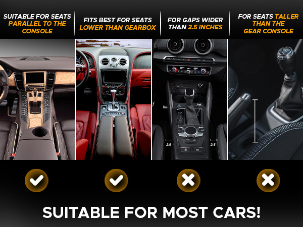 Seat Gap Filler Organizer With Cupholder