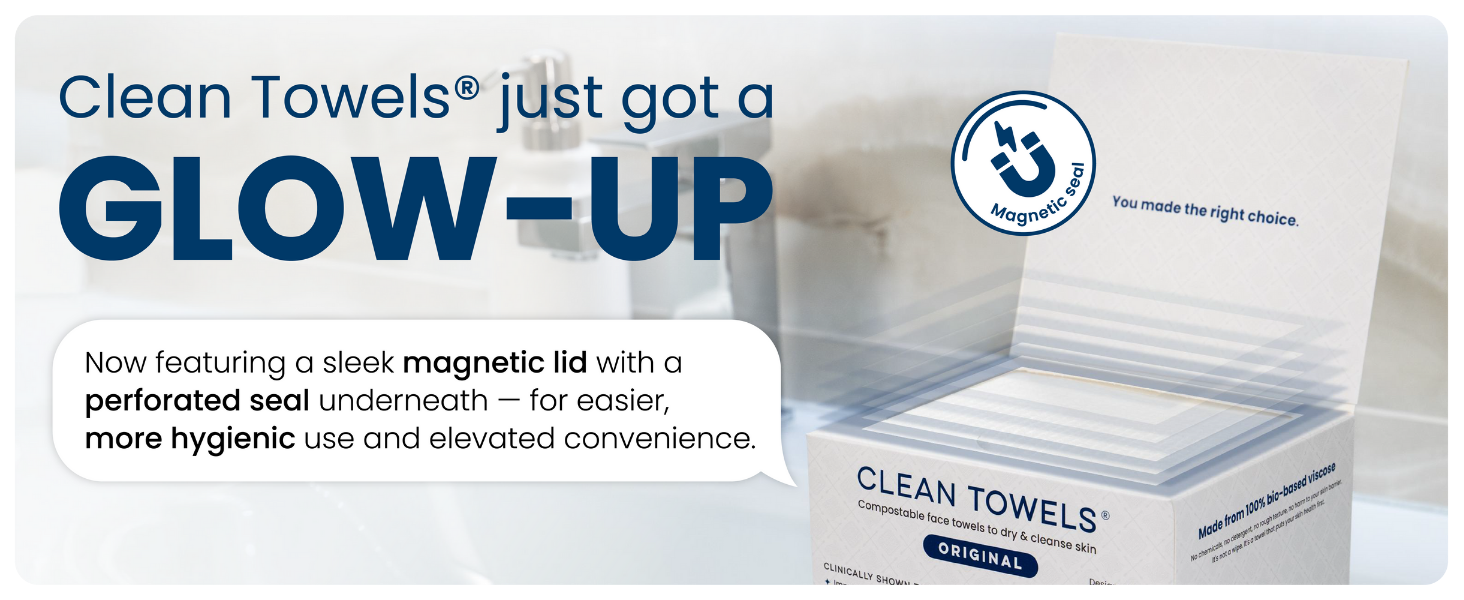 Clean Towels just got a glow-up - Magnetic Seal
