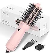 Aima Beauty Worldwide Travel Hair Dryer Brush 110V-240V Dual Voltage Blow Dryer Brush Hot Air Bru...