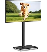 XINLEI Tall Floor TV Stand for 32-75" TV Portable Rolling TV Cart with Wheels Height Adjustable w...
