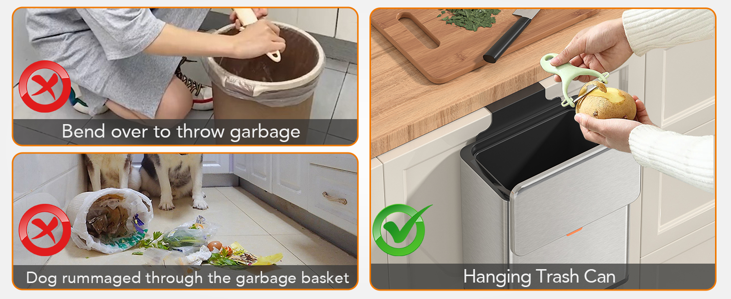 hanging trash can