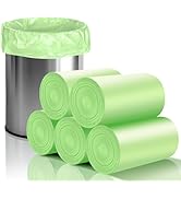 Rishipahu 5 Gallon Trash Bag,250 Count Unscented Small Trash Bags for Bathroom, Bio Gre...