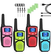 Walkie Talkies for Kids Rechargeable Long Range,4 Pack,WokTok M900 Xmas Birthday Gift,Hiking Gear...