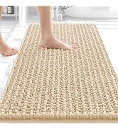 OLANLY Bathroom Rug Mat 30x20, Thick Soft and Absorbent Chenille Bath Mat, Non-Slip Rubber Backin...