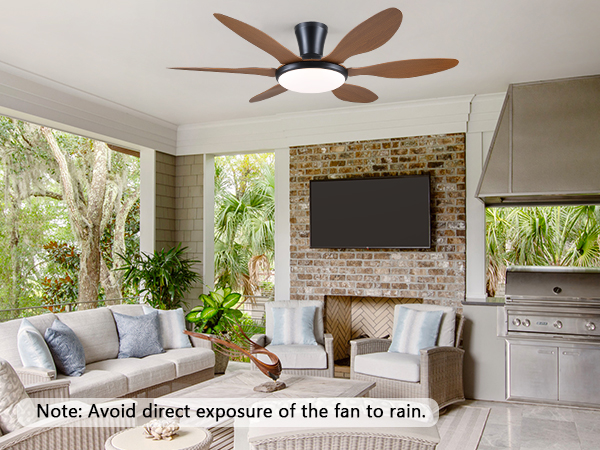 low profile ceiling fan outdoor patio