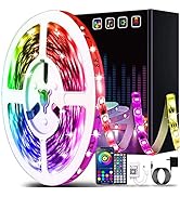 50ft Led Lights for Bedroom, Keepsmile APP Control Music Sync Color Changing Led Light Strips Led...