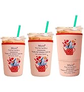 HEYSKAY Insulated Coffee Cup Sleeve Mother's Day Gifts Reusable Neoprene Iced Coffee Sleeve for H...