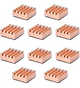 Easycargo 10pcs 14mm VRAM Copper Heatsink + Thermal Conductive Adhesive Tape for Cooling Cooler G...