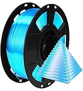BBLIFE Silk Acid Blue PLA Peacock Blue Pearlescent Shining 3D Printing Material, 1kg 2.2lbs 1.75m...