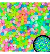 300pc Diamond Shaped Glow in The Dark Rocks Glowing Stones for Fish Tank Aquarium Bonsai Indoor &amp;...