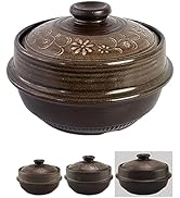 BALWOO Korean Pot [Inlaid] MUD GLAZE Earthenware Ttukbaegi, Natural Ceramic Clay Cooking Pot Cass...