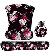 AIMSA Ergonomic Keyboard Wrist Rest and Mouse Pad with Wrist Support Set, Memory Foam Non-Slip Ru...