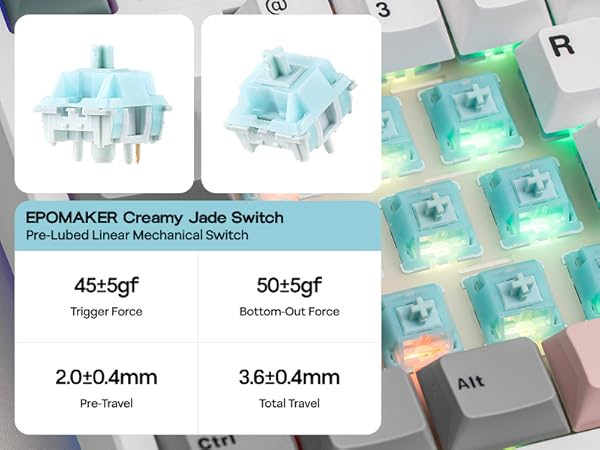 EPOMAKER TH87 Wireless Mechanical Keyboard with 10000mAh Battery