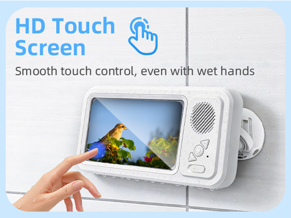 Shower Phone Holder with Bluetooth Speaker