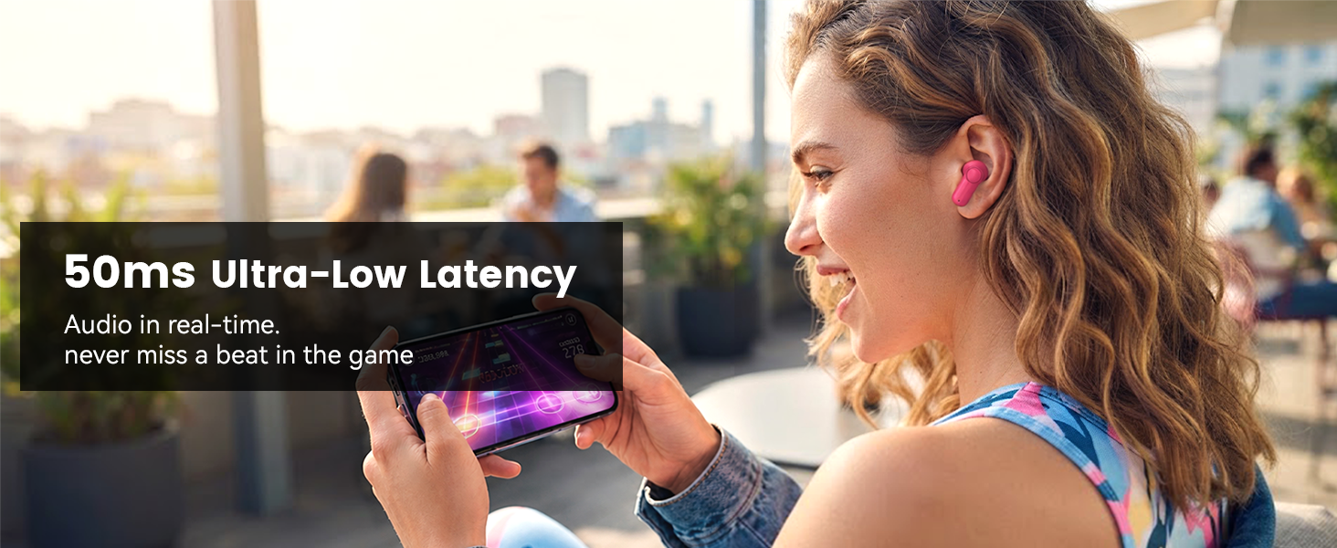 Low latency wireless earbuds