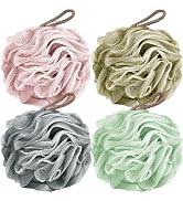 Fu Store Loofah Sponge Shower Loofahs 4 Colors Bath Sponges Body Scrubbers | Mesh Balls 60g Luffa...