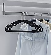 SONGMICS Velvet Hangers 50 Pack, Non-Slip Clothes Hangers, 17 x 8.3 Inches, Coat Hangers with Wid...