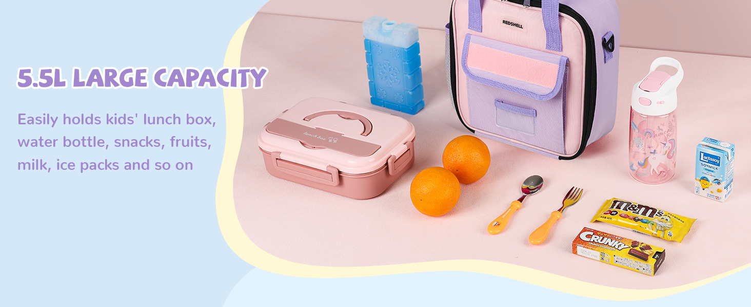 purple lunch box for girls