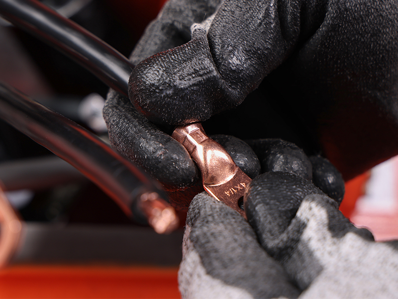 copper wire lug crimper battery cable terminal crimping tool iwiss icrimp cable lug crimping tool