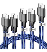 cugunu USB C to USB C Charger Cable, 5 Pack [3/3/6/6/10ft] Type C Fast Charging Cord High Data &amp; ...