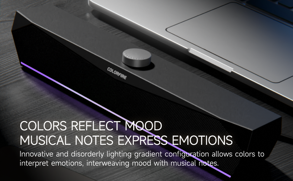 Colors reflect mood Musical notes express emotions