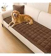 Smiry Non Slip Couch Covers for Dogs, Fuzzy Pet Couch Covers for 2-3 Cushion Sofa Pet Friendly, S...