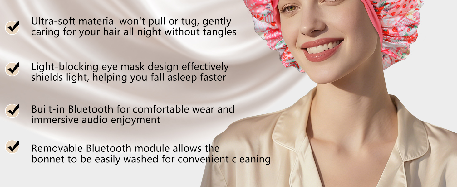 bonnet with bluetooth sleep mask