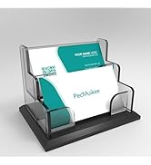 PecMuikee Business Card Holder for Desk,Acrylic Business Card Display Stand,Multiple Business Car...