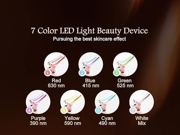 7 Color Face and Neck Massager for Skin Care