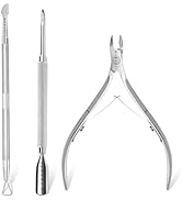 Makartt Cuticle Trimmer with Cuticle Pusher, Silver Nail Trimmer Nail Care Manicure and Pedicure ...