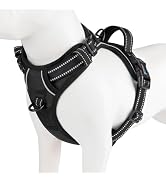 PHOEPET No Pull Dog Harnesses for Small Puppies Reflective Adjustable Front Clip Vest with 2 Meta...