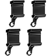 TOKPLNU Curtain Track End Stop for Flexible Bendable Curtain Track,4 Pack Black Curved Siding Cei...