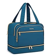 Hanke Travel Toiletry Bag, Lightweight Wide-open Large Toiletry Bags for Women, Dual-Layer Makeup...