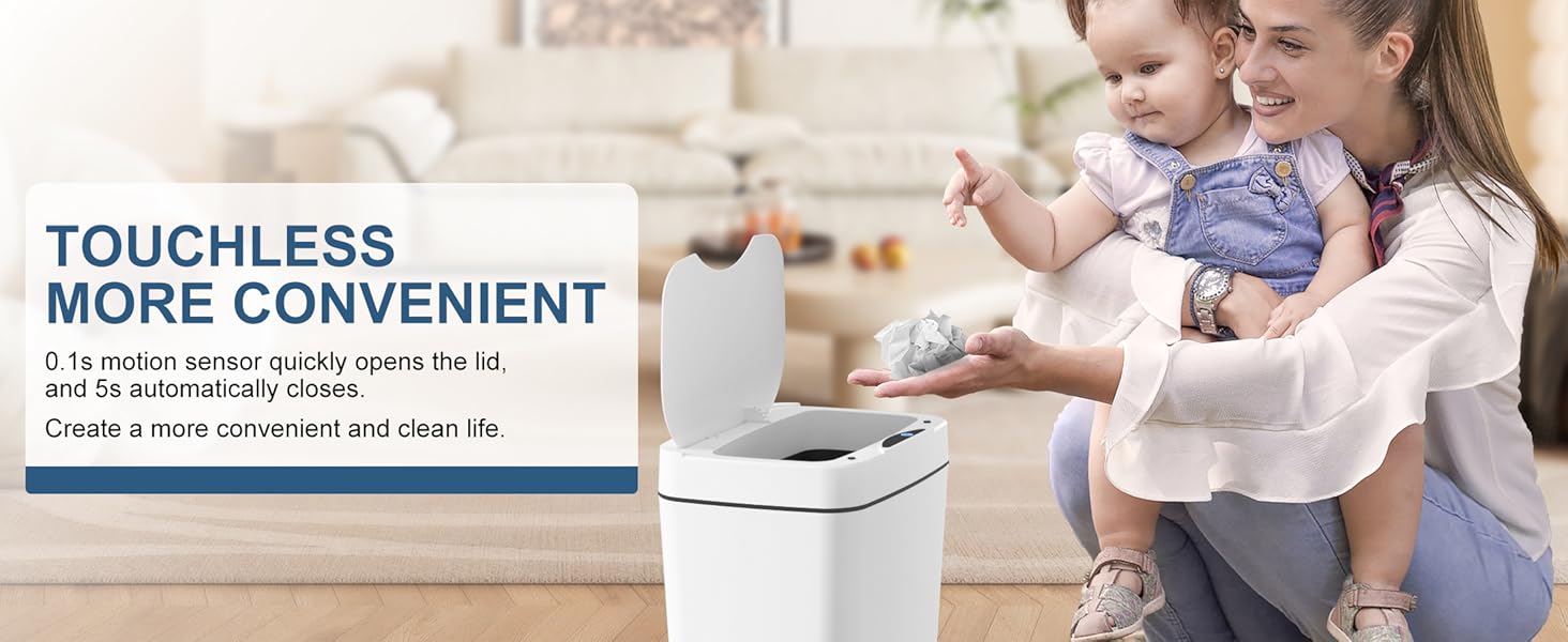 touchless trash can