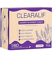 Laundry Detergent Sheets Up to 160 Loads, Lavender - Great For Travel,Apartments, Dorms,CLEARALIF...
