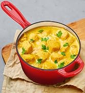 HaSteeL 2 QT Cast Iron Saucepan, Mini Enamel Dutch Oven with Lid, Small Non Stick Pan for Milk, P...