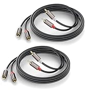 Yumiwoow RCA Cable, 2-Male to 2-Male RCA Audio Stereo Subwoofer Cable [2Pack,Hi-Fi Sound,Shielded...