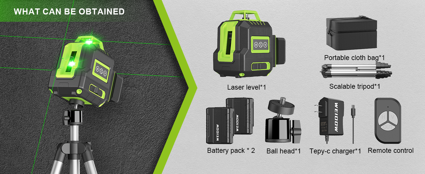 Laser level and tripod